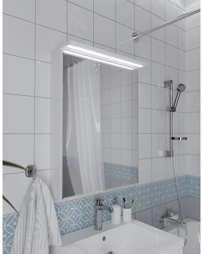 Зеркальный шкаф 1MarKa Соната 60 Ц0000007617 с подсветкой  Белый глянец