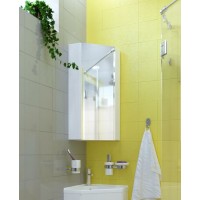 Зеркальный шкаф 1MarKa Penta 43П Ц0000005168 угловой Белый глянец