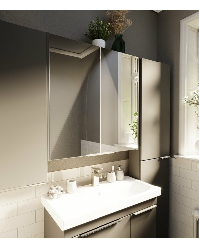 Зеркальный шкаф 1MarKa Gaula 60 У92541 Графит матовый