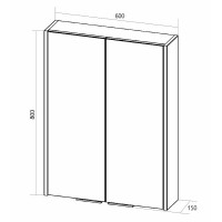 Зеркальный шкаф 1MarKa Gaula 60 У92511 White