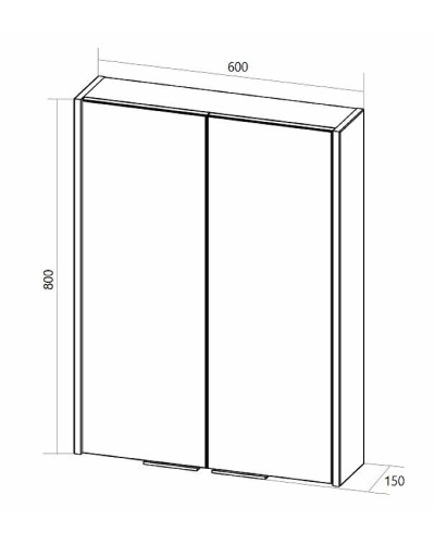 Зеркальный шкаф 1MarKa Gaula 60 У92511 White