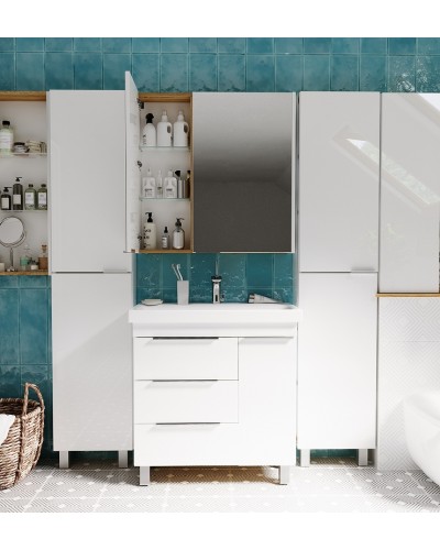 Зеркальный шкаф 1MarKa Gaula 80 У92513 White