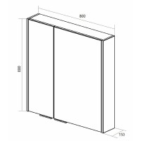 Зеркальный шкаф 1MarKa Gaula 80 У92513 White