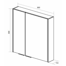 Зеркальный шкаф 1MarKa Gaula 80 У92513 White