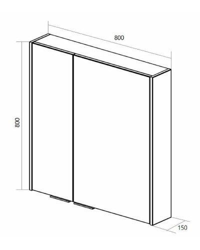 Зеркальный шкаф 1MarKa Gaula 80 У92513 White
