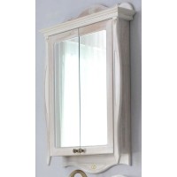 Зеркальный шкаф 78х115 см белое дерево Atoll Ривьера