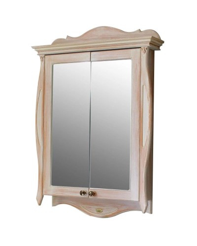 Зеркальный шкаф 78х115 см персик Atoll Ривьера