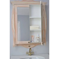 Зеркальный шкаф 78х115 см персик Atoll Ривьера