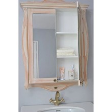 Зеркальный шкаф 78х115 см персик Atoll Ривьера