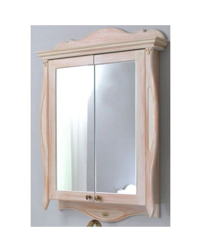 Зеркальный шкаф 78х115 см персик Atoll Ривьера