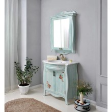 Зеркало-шкаф 78х115 см голубой Atoll Ривьера