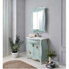 Зеркало-шкаф 78х115 см голубой Atoll Ривьера