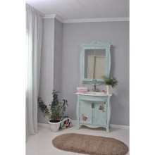 Зеркало-шкаф 78х115 см голубой Atoll Ривьера