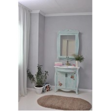 Зеркало-шкаф 78х115 см голубой Atoll Ривьера