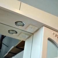 Зеркальный шкаф 92х96,5 см белое дерево медная патина Atoll Барселона