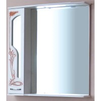 Зеркальный шкаф 85х95 см белое дерево медная патина Atoll Барселона