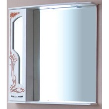 Зеркальный шкаф 85х95 см белое дерево медная патина Atoll Барселона