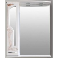 Зеркальный шкаф 76х95 см белое дерево медная патина Atoll Барселона