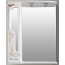 Зеркальный шкаф 76х95 см белое дерево медная патина Atoll Барселона