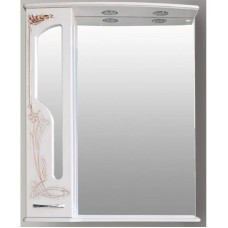 Зеркальный шкаф 76х95 см белое дерево медная патина Atoll Барселона