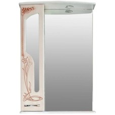 Зеркальный шкаф 65х93,5 см белое дерево медная патина Atoll Барселона