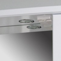 Зеркальный шкаф 92х96,5 см белый глянец Atoll Барселона