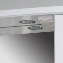 Зеркальный шкаф 92х96,5 см белый глянец Atoll Барселона