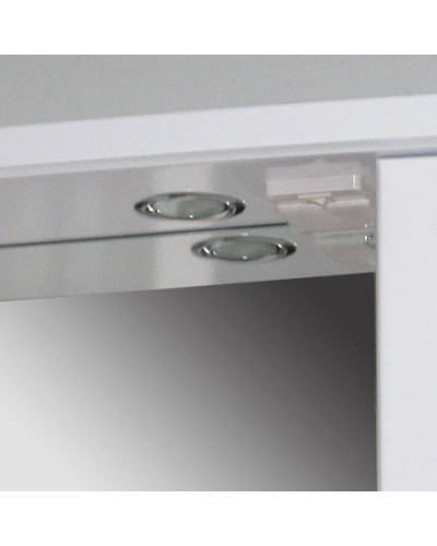 Зеркальный шкаф 92х96,5 см белый глянец Atoll Барселона