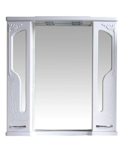 Зеркальный шкаф 92х96,5 см белый глянец Atoll Барселона