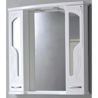Зеркальный шкаф 92х96,5 см белый глянец Atoll Барселона