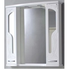 Зеркальный шкаф 92х96,5 см белый глянец Atoll Барселона