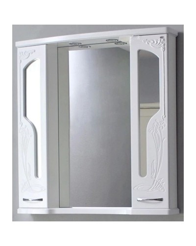 Зеркальный шкаф 92х96,5 см белый глянец Atoll Барселона