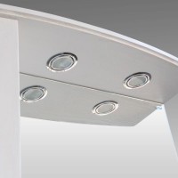 Зеркальный шкаф 85х95 см белый глянец Atoll Барселона