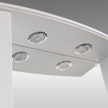 Зеркальный шкаф 85х95 см белый глянец Atoll Барселона