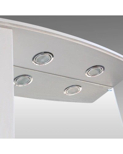 Зеркальный шкаф 85х95 см белый глянец Atoll Барселона