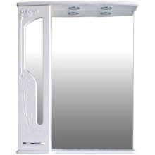 Зеркальный шкаф 85х95 см белый глянец Atoll Барселона