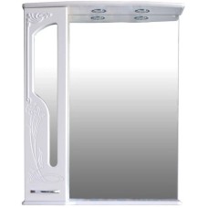 Зеркальный шкаф 85х95 см белый глянец Atoll Барселона