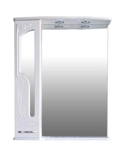 Зеркальный шкаф 85х95 см белый глянец Atoll Барселона