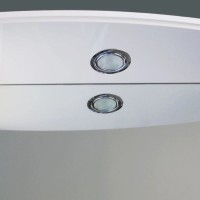 Зеркальный шкаф 76х95 см белый глянец Atoll Барселона