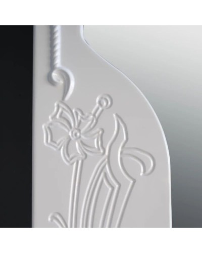 Зеркальный шкаф 76х95 см белый глянец Atoll Барселона