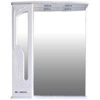 Зеркальный шкаф 76х95 см белый глянец Atoll Барселона