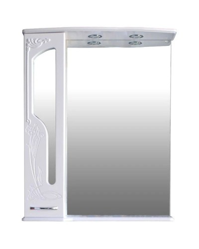 Зеркальный шкаф 76х95 см белый глянец Atoll Барселона