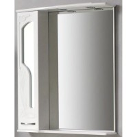 Зеркальный шкаф 76х95 см белый глянец Atoll Барселона