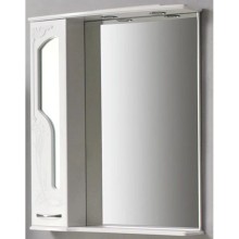 Зеркальный шкаф 76х95 см белый глянец Atoll Барселона