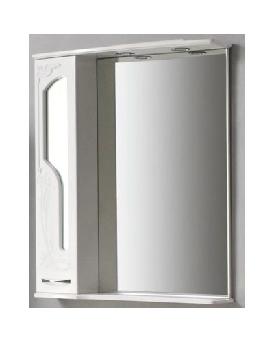 Зеркальный шкаф 76х95 см белый глянец Atoll Барселона