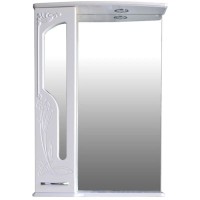 Зеркальный шкаф 65х93,5 см белый глянец Atoll Барселона