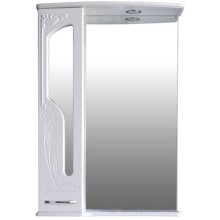 Зеркальный шкаф 65х93,5 см белый глянец Atoll Барселона