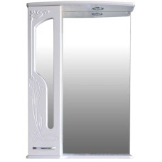 Зеркальный шкаф 65х93,5 см белый глянец Atoll Барселона