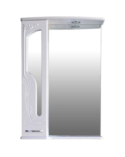 Зеркальный шкаф 65х93,5 см белый глянец Atoll Барселона