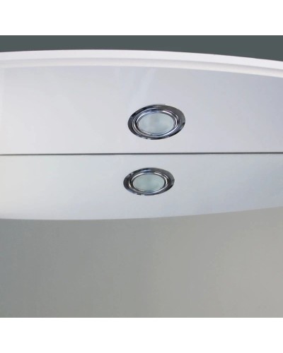 Зеркальный шкаф 65х93,5 см белый глянец Atoll Барселона